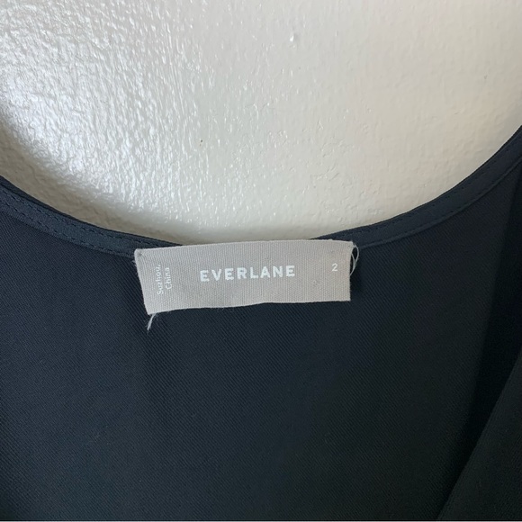 Everlane The Japanese GoWeave Tank Wrap Black Dress Sz 2 - Picture 6 of 11